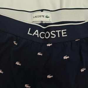 Lacoste Men's Dark Blue lounge pants with Pink Accents